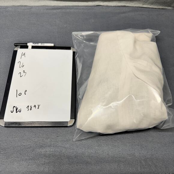 Talbots Linen Blazer Womens Petite 10 10P White Coastal Jacket Single Button - Picture 7 of 7